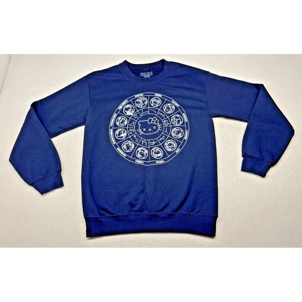 BoxLunch Hello Kitty Astrology Zodiac Sweatshirt Medium Navy Sanrio 2023